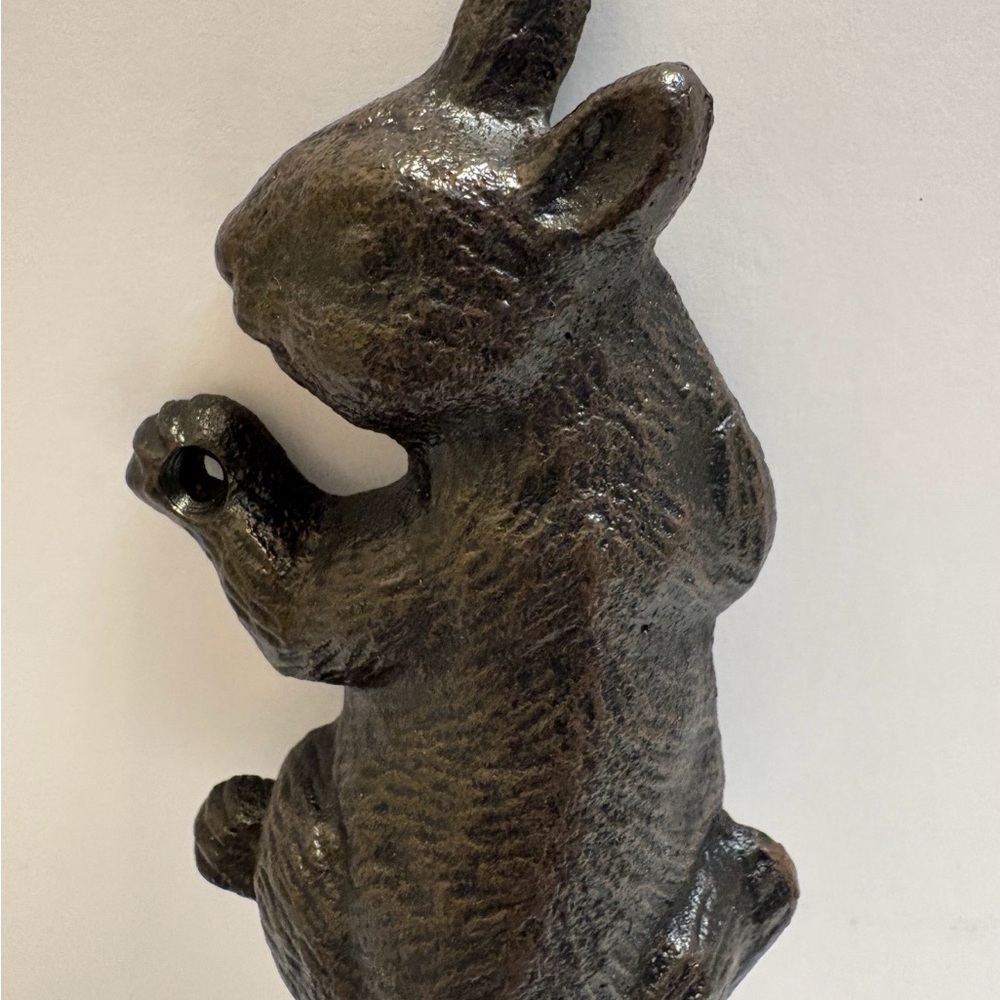 Brown Squirrel Wall Hook -Cast Iron - Picture 2 of 2
